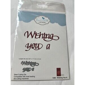 ELIZABETH Clear Stamp Layered 1308 - Wishing You A Rubber Stamp